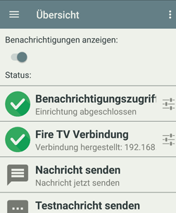 Screenshoot Notifications for Fire TV der Handy App